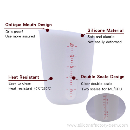 Silicone Measuring Cup Scale Baking Tool
